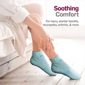 img 2 attached to Reusable Gel Ice Socks For Cold Therapy - NatraCure Foot Slippers For Swelling, Edema, Chemotherapy, Arthritis, Neuropathy, Plantar Fasciitis, And Postpartum - Size S/M