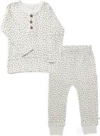 🌿 makemake organics organic cotton baby clothes - neutral toddler tshirt and pant set for 0-2t логотип