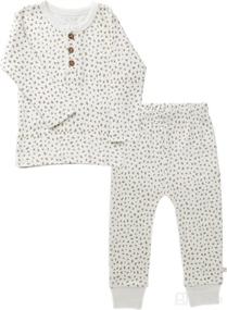 img 4 attached to 🌿 Makemake Organics Organic Cotton Baby Clothes - Neutral Toddler Tshirt and Pant Set for 0-2T