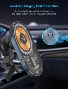 img 3 attached to Transparent Mag-Safe Compatible Magnetic Wireless Charging Car Charger with Air Vent Mount - Compatible with iPhone 13/13 Pro/13 Pro Max/13 Mini/12 Series and Magnetic Case