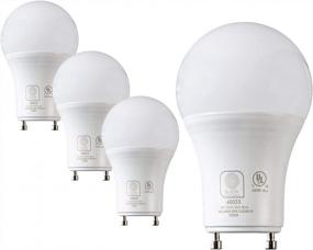 img 4 attached to SleekLighting 9W A19 GU24 Dimmable LED Light Bulb, 5000K Daylight White 800Lm, 240 Degree UL Listed - 4 Pack
