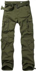 img 4 attached to Мужские легкие тактические брюки-карго, свободные армейские рабочие брюки в стиле милитари с расширяемой талией от AKARMY