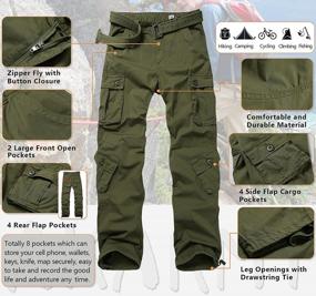 img 1 attached to Мужские легкие тактические брюки-карго, свободные армейские рабочие брюки в стиле милитари с расширяемой талией от AKARMY