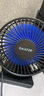 img 1 attached to Powerful Gaiatop USB Desk Fan With Quiet 3-Speed Wind, Portable Mini Fan For Better Cooling In Home, Office, Car, And Outdoors - Black review by Joe Nieves