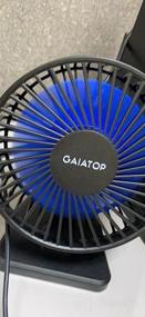 img 6 attached to Powerful Gaiatop USB Desk Fan With Quiet 3-Speed Wind, Portable Mini Fan For Better Cooling In Home, Office, Car, And Outdoors - Black