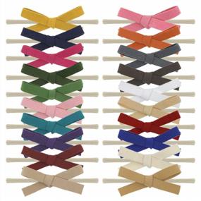 img 4 attached to Nylon Hair Accessories: Baby Girl Headbands and Bows for Newborns, Infants, and Toddlers (AA10-20PCS)