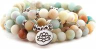 браслет и ожерелье с подвеской для йоги: gvusmil 108 mala beads wrap с натуральными драгоценными камнями для женщин и мужчин ювелирные изделия с драгоценными камнями логотип
