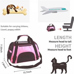 img 3 attached to 🐾 TAHNSTY Pet Carrier Bag - Portable Cat Travel Bag, Airline Approved Duffle Bag for Small Dogs, Cats, Puppies & Small Animals