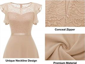 img 1 attached to Stunning Lace Bridesmaid Dresses For Weddings & Proms: Shop Formal Cocktail Chiffon Dresses Here