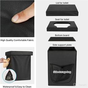 img 1 attached to 🚽 Extra Large Majade Portable Toilet for Adults - XXL Camping Toilet with Lid for Elderly - Portable Folding Toilet for Outdoor Camping, Car Privacy Tent, Boat Travel, Hiking, Beach, and Traffic Jam (Black)