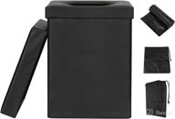 🚽 extra large majade portable toilet for adults - xxl camping toilet with lid for elderly - portable folding toilet for outdoor camping, car privacy tent, boat travel, hiking, beach, and traffic jam (black) логотип