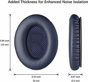 img 2 attached to Replacement Ear-Pads Cushions For Bose QuietComfort 35 (QC35) And QuietComfort 35 II (QC35 II) Over-Ear Headphones - Midnight Blue