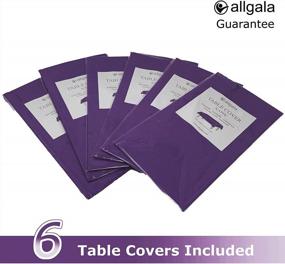img 1 attached to Allgala 6-Pack Premium Plastic Table Cover Medium Weight Disposable Tablecloth-6PK 54"X108"-Deep Purple-TC58317