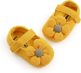 img 1 attached to Tuoting Infant Flowers Princess Toddler Girls' Shoes : Flats