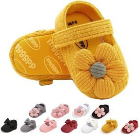 img 4 attached to Tuoting Infant Flowers Princess Toddler Girls' Shoes : Flats