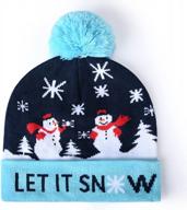 christmas knit beanie hats for adults - festive santa, snowman, and tree designs by accsa for men and women, perfect for holiday gift-giving logo