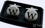 img 1 attached to Cufflinks Alphabet Business Anniversary Daily Life Men's Accessories: The Perfect Addition for the Discerning Gentleman review by Jeffrey Kue