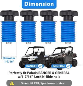 img 3 attached to WeiSen 8x Quick Grip Head Lock & Ride Tie Down Anchor Kit for Polaris Ranger/General Bed UTV ATV - Compatible with All Models