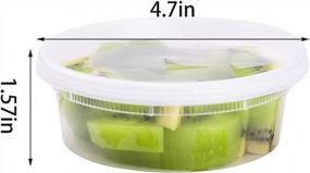 img 3 attached to 🍱 Versatile and Safe TashiBox [8 oz-50 Sets] Plastic Food Storage Containers - Airtight, BPA Free, Microwave/Dishwasher/Freezer Safe