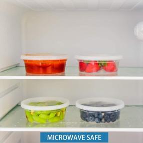 img 1 attached to 🍱 Versatile and Safe TashiBox [8 oz-50 Sets] Plastic Food Storage Containers - Airtight, BPA Free, Microwave/Dishwasher/Freezer Safe