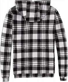 img 2 attached to Women'S Plaid Fleece Hooded Sherpa Lined Full-Zip Hoodie Sweatshirt Jackets