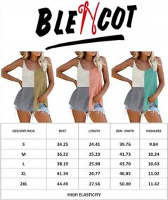 img 1 attached to Colorblock Knit Tank Tops For Women - Basic Sleeveless Scoop Neck Shirts With Flowy Fit, Strappy Detailing, And Casual Office Style - S-2XL Sizes Available By BLENCOT