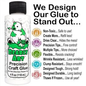 img 2 attached to Bearly Art Precision Craft Glue - The Original - 4fl oz - Tip Kit Included - Dries Clear - Metal Tip - Wrinkle Resistant - Flexible and Crack Resistant - Strong Hold Adhesive - Made in USA: A Comprehensive Review and Buying Guide