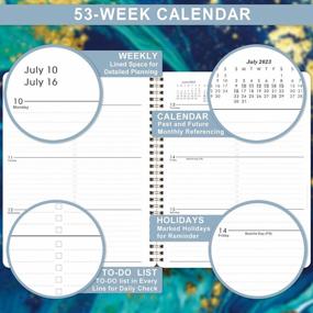 img 2 attached to 2023 Planner: 8" X 10" Large Agenda With Thick Paper, Twin-Wire Binding & Flexible Cover - Perfect For Home, School And Office Organization!
