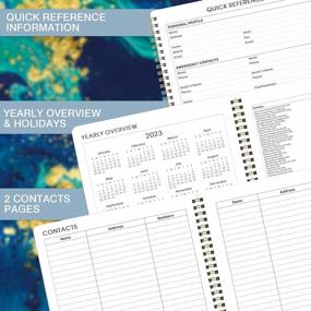 img 1 attached to 2023 Planner: 8" X 10" Large Agenda With Thick Paper, Twin-Wire Binding & Flexible Cover - Perfect For Home, School And Office Organization!