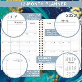 img 3 attached to 2023 Planner: 8" X 10" Large Agenda With Thick Paper, Twin-Wire Binding & Flexible Cover - Perfect For Home, School And Office Organization!