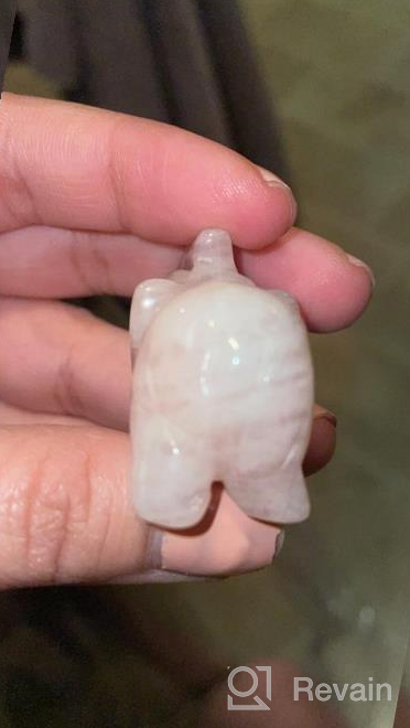 img 1 attached to SUNYIK Rose Quartz Elephant Pocket Statue Kitchen Guardian Healing Figurine Decor 1.5 review by Nuntawat Bridges