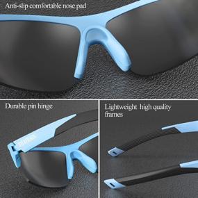img 1 attached to UV400 Polarized Sports Sunglasses For Men Women - Baseball Cycling Fishing Running Golf