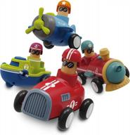 игрушечные машинки с фрикционным приводом: транспортные средства для транспортных игр - идеальные подарки для детей от 3 лет и старше, включая самолет, лодку, поезд и автомобиль логотип