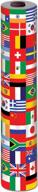 40-inch x 100-foot international flag table roll by beistle - multicolor logo