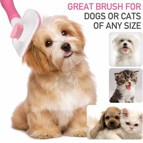 img 3 attached to TIMINGILA Self Cleaning Slicker Brush For Dogs And Cats,Pet Grooming Tool,Removes Undercoat,Shedding Mats And Tangled Hair ,Dander,Dirt, Massages Particle,Improves Circulation