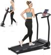 electric folding treadmill with auto stop safety function, lcd monitor for running walking jogging exercise fitness machine home gym logo