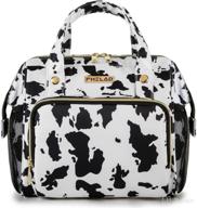 🐄 compact diaper bag, baby tote bag for shopping & walking, travel backpack for kids (cow) logo