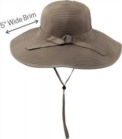 img 2 attached to Солнцезащитная шляпа с широкими полями UPF 50+ для женщин от SwimZip