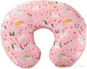 img 4 attached to 🦄 Nursing Pillow for Infant Feeding Cushion - Unicorn: Breastfeeding & Bottle Feeding Support for Newborns, with Washable Cover for Boys & Girls