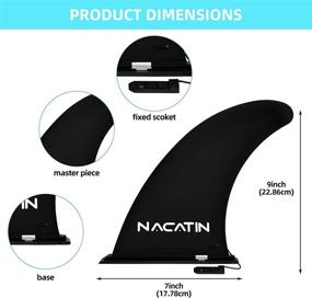 img 3 attached to NACATIN 9" Surf SUP Fin - простая система винтов без инструментов для оптимальной устойчивости на доске для серфинга, лонгборде и байдарке