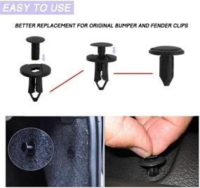 img 2 attached to 🔩 120 PCS Nylon Fender Clips Expansion Push Fastener Rivets for Polaris Ranger RZR Kawasaki Teryx Honda Pioneer Suzuki ATVS Body Retainer Clips with Removal Tool - Tutor Auto