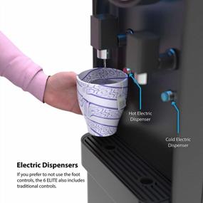 img 2 attached to Black Touchless Water Cooler Dispenser: Hot & Cold Water For Offices, Homes & Schools