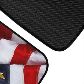 img 1 attached to CLOHOMIN American Flag Eagle Print Car Floor Mats For Front Rear Full Set Rubber Backed Automotive Carpets All Weather Heavy Duty Floor Mat Accessories Fit For SUV Truck Van Sedan