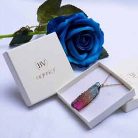 img 3 attached to Copper Wire Wrapped Natural Quartz Necklace Reiki Healing Crystal Point Chakra Pendant Jewelry Gift For Women - Bivei Tree Of Life