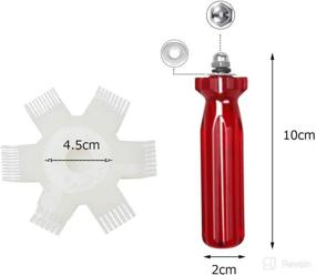 img 2 attached to 🧹 Pengxiaomei Air Conditioner Cleaning Tools - 4 Pcs Condenser Fin Brush Set, AC Coil Cleaning Whisk Brush & Fin Comb - Stainless Steel Refrigerator Fin Cleaner - Repair Evaporator Radiator