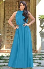 img 2 attached to 💃 Stunning Sleeveless Bridesmaid Dresses for Unforgettable Weddings and Elegant Evenings - KOH Women's Clothing Collection