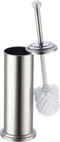 img 1 attached to 💎 Silver Stainless Steel Toilet Brush Holder with Stylish Diamond Top - Heavy Duty, Deep Cleaning, Bathroom Storage