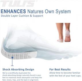 img 1 attached to Tuli'S Heavy Duty Gel Heel Cups For Shock Absorption And Pain Relief From Plantar Fasciitis And Heel Pain - Made In The USA - Includes 1 Pair Of Regular Cushion Inserts