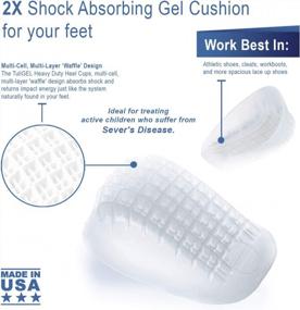 img 2 attached to Tuli'S Heavy Duty Gel Heel Cups For Shock Absorption And Pain Relief From Plantar Fasciitis And Heel Pain - Made In The USA - Includes 1 Pair Of Regular Cushion Inserts