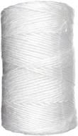 🧵 poly twine - 1-ply x 1,000 feet tube - white, resistant to unraveling and fraying - ideal for hand tying logo